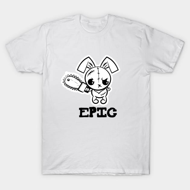 Epic Grumpy Voodoo Bunny T-Shirt by ProjectX23Red